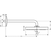 Hansgrohe - Kopfbrause AXOR One 280 1jet mit Brausearm chrom