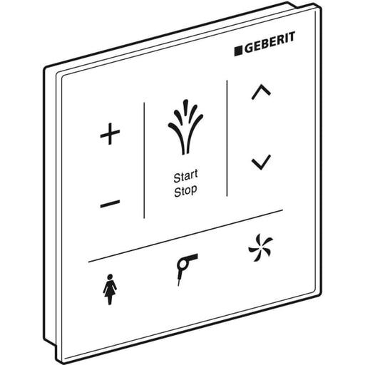 Geberit Vertriebs - Wandbedienpanel, zu AquaClean Mera und Tuma Comfort, Glas weiß