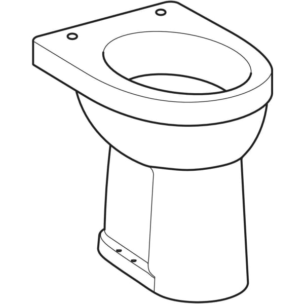 Geberit Vertriebs - Flachspül-WC RENOVA Nr.1 Comfort, 6l bodenst., i.senkr., H:450mm, weiß, Tect