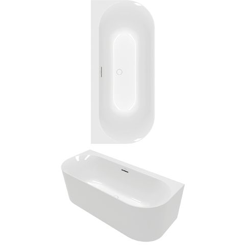 VILLEROY & BOCH - Vorwand-BW Loop&Friends OVAL 1700x 750x600mm OVAL Vorwand-BW Weiß Alpin