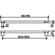 KEUCO - Heibad Badetuchhalter PLAN 800mm chrom
