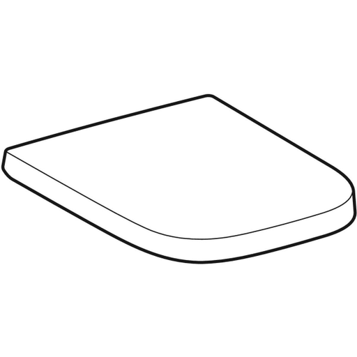 Geberit Vertriebs - WC-Sitz RENOVA Plan, eckiges Design Bef. v. oben, f.WC teilgeschl. Form weiß