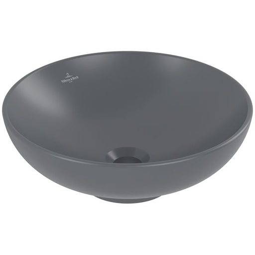 VILLEROY & BOCH - Aufsatzwaschbecken Loop&Friends 420x 420mm Rund o. ÜL. Graphite CeramicPlus