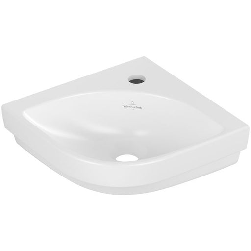 VILLEROY & BOCH - Eck-Handwaschbecken Subway 3.0 320x 320mm VK 1HL. o. ÜL. Stone White cplus