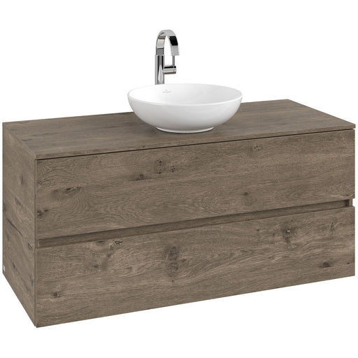 VILLEROY & BOCH - Konsolen-Unterschrank 1200mm f AWT 2 Ausz 1 Auss mLB C518H1 PJ Oak Nebraska