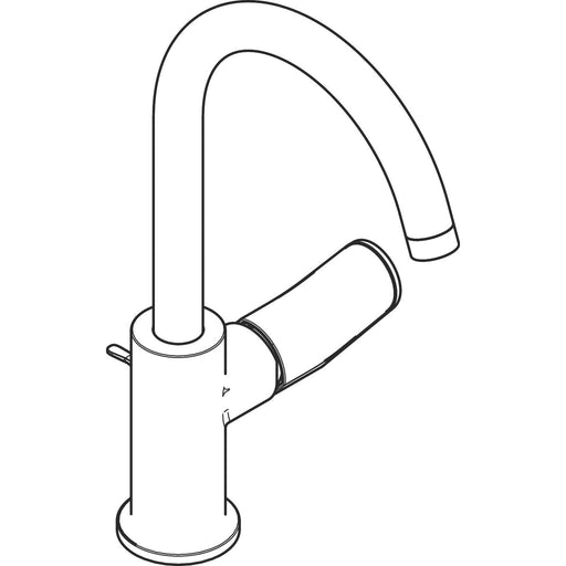Hansgrohe - Einhebel-Waschtischmischer Rebris S 210 Schwenkauslauf m.Zugstange chrom