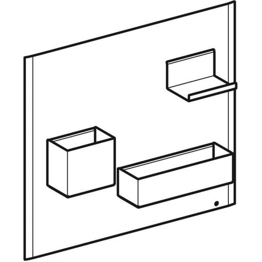 Geberit Vertriebs - Magnettafel mit Stauboxen weiß