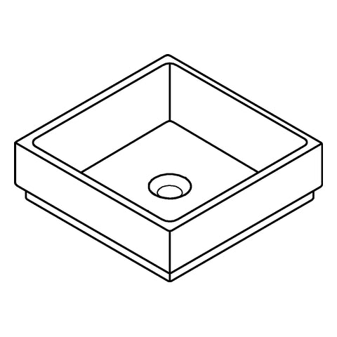 Grohe - Aufsatzschale Cube Keramik 39482 40cm PureGuard alpinweiß