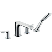 Hansgrohe - 4-Loch Wannenarmatur METRIS F-Set chrom Wannenrandmontage