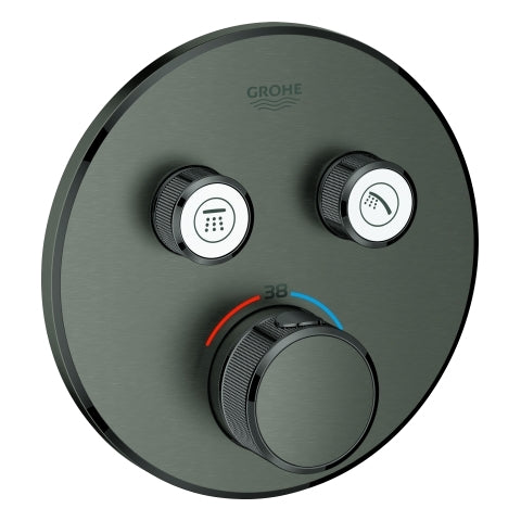 Grohe - Thermostat GROHTHERM SmartControl 29119 FMS rund 2 ASV hard graphite geb