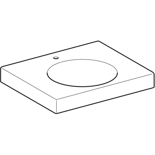 Geberit Vertriebs - Waschtisch PRECIOSA II, 600x500mm m. Hl., o. Ül., weiß