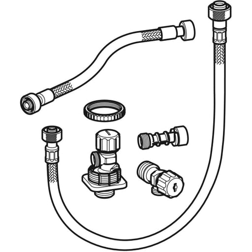 Geberit Vertriebs - Wasseranschlussset unten zu Monolith Sanitärmodul für WC 101 cm