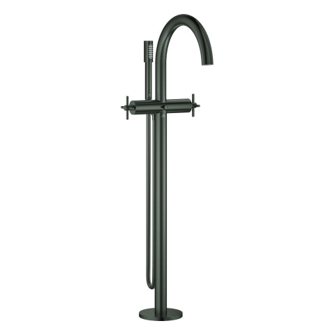 Grohe - 2-Griff-Wannenbatt. Atrio 25272 FMS Bodenm. Kreuz-Gr. hard graphite geb