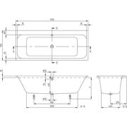 VILLEROY & BOCH - Badewanne Architectura 177ARE2B1 re-eckig m. Sys AC TP1 Zul. Weiß Alpin
