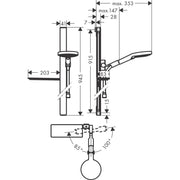 Hansgrohe - Brausenset RAINDANCE Select S 120 UNICA'E 900mm chrom