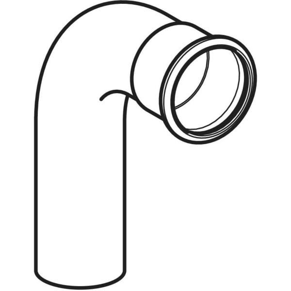 Geberit Vertriebs - Kupfer G Bogen Du: 54mm, 90 Gr. mit einseitigem Einschiebende, # 34513