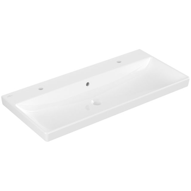 VILLEROY & BOCH - SWT AVENTO 4156 1000x470mm zwei 1-L Arm HL durchg Überl Eckig WeißAlpin C