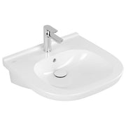 VILLEROY & BOCH - Waschbecken ViCare 555x540mm Oval 1HL. mit Überlauf Weiß Alpin CeramicPlus