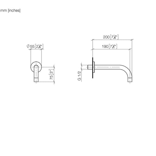 Dornbracht - WT-Wand-Ausl. o. Ablaufgarn. TARA 13800882 chrom