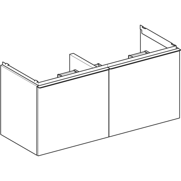 Geberit Vertriebs - Acanto US DWT B:120cm, 2 Schubl. 2 i.Schubl., Nussbaum