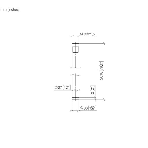 Dornbracht - Kneipp-Schl. , weiß Serienneutral 28285979 2000mm Dark Platinum gebürstet