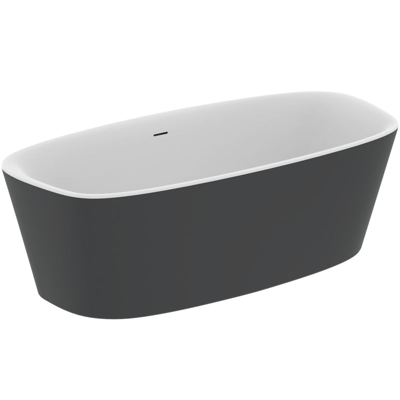 Ideal Standard - Duo-Badewanne DEA, freistehend, 1900x900x475/610mm, Schwarz Matt