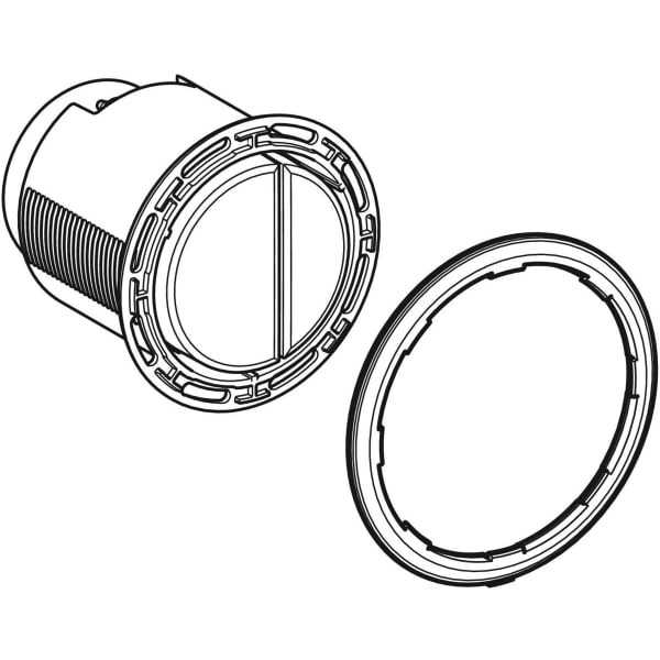 Geberit Vertriebs - Typ 01 Drücker für Fernbet. pneum. 2-M-Sp., Round, chrom matt, Etc