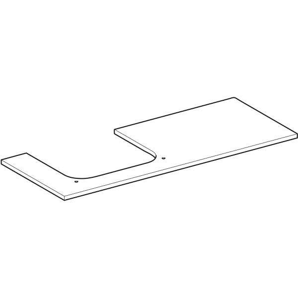 Geberit Vertriebs - ONE WT-Platte, Ausschnitt li, für AWT 120x2x47cm, Marmoroptik schwarz matt