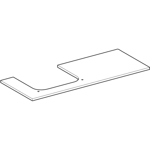 Geberit Vertriebs - ONE WT-Platte, Ausschnitt li, für AWT 120x2x47cm, Marmoroptik schwarz matt