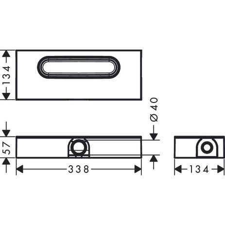 Hansgrohe - GK Duschrinnen AXOR uBox universal Ablaufgehäuse für flache Installation