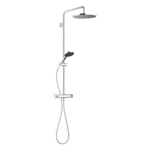 Dornbracht - Showerpipe mit Brause-Thermostat Regenbrause D. 300mm, schwarz matt