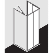 Kermi Duschdesign - Eck-Halbteil NOVA 2000 ED2 0900x 2000 BV: 870-892 SIMG Kerolan Fontana