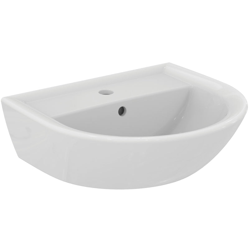 Ideal Standard - Handwaschbecken EUROVIT, 1 Hl., m.Ül., 500x440x175mm, Weiß