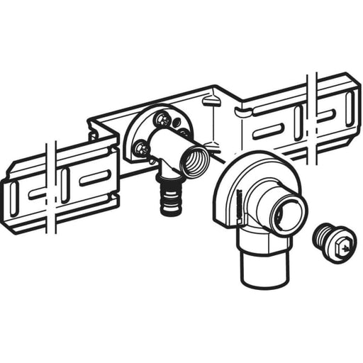 Geberit Vertriebs - Mepla Anschlusswinkel 90Gr vormont. einfach Rg d16-Rp1/2