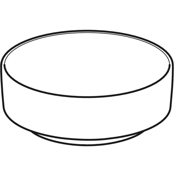 Geberit Vertriebs - Aufsatz-WT VARIFORM, rund, d:400mm o. Hl., o. Ül., weiß, KeraTect