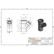 Gebr. Ostendorf - HTsafeEA Abzweig DN 75x50 45 Grad