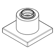 Grohe - Durchführung 27531 für ausziehbare Handbrausen eckiger Rosette chrom