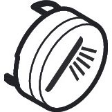 Hansgrohe - Druckknopf Symbol Handbrause edelmatt