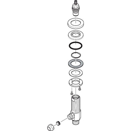 Hansgrohe - Absperrventil 3-Loch WT-Armatur 92933000 chrom