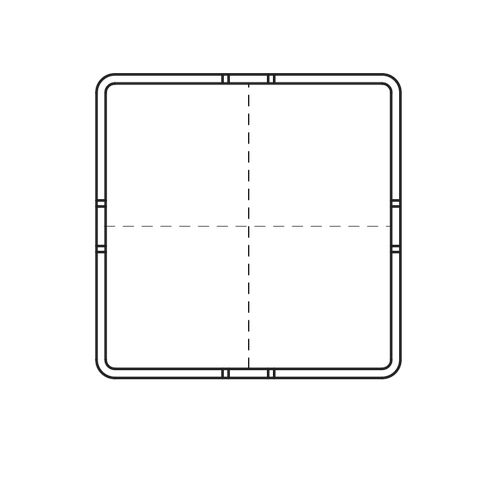 Walraven - Montageprofil Maxx Schwerlast MX80 fv 6m Vierkantprofil 80x80 3mm,p.m