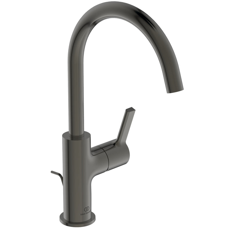 Ideal Standard - Waschtischarmatur JOY, m.h.Auslauf, m.Ablgarn., Ausld.169mm, Magnetic grey