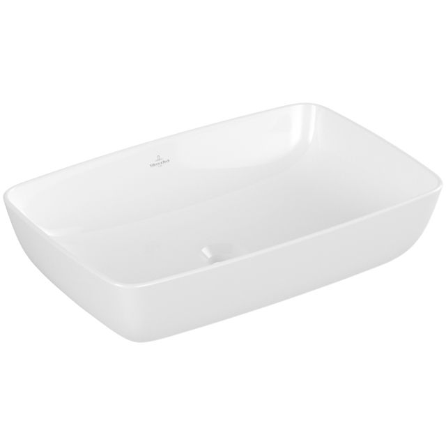 VILLEROY & BOCH - Aufsatzwaschbecken Artis 580x385mm Rechteck ohne Überlauf Weiß Alpin
