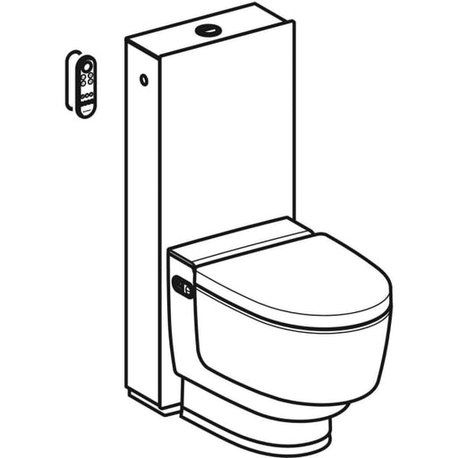 Geberit Vertriebs - AquaClean Mera Classic WC-Komplettanlage AP Stand-WC Glas weiß