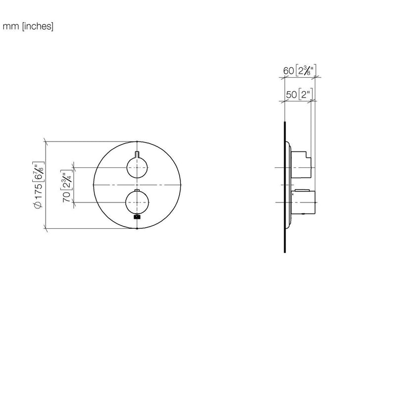 Dornbracht - UP-Therm. m. 1-Weg-Mengenreg. MADISON 36425977 Dark Platinum gebürstet