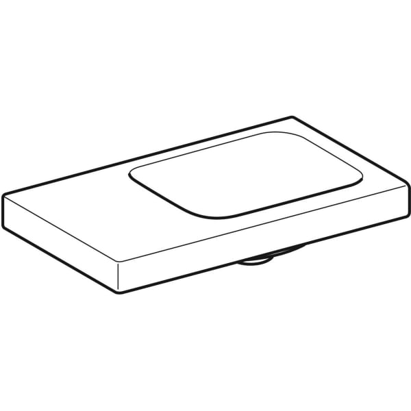 Geberit Vertriebs - iCon Light Handwaschbecken 53x31cm Ablg./o. Hl. li, o. Ül., weiß, KeraTect