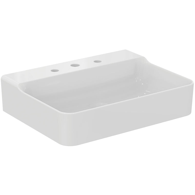 Ideal Standard - Waschtisch CONCA, 3 Hl., o.Ül., 600x450x145mm, Weiß