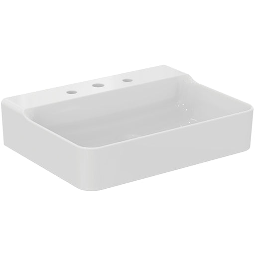 Ideal Standard - Waschtisch CONCA, 3 Hl., o.Ül., 600x450x145mm, Weiß