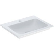 Geberit Vertriebs - ONE Möbelwaschtisch 60x48 cm Abg.verti., m.Hl., o.Ül., weiß, KeraTect