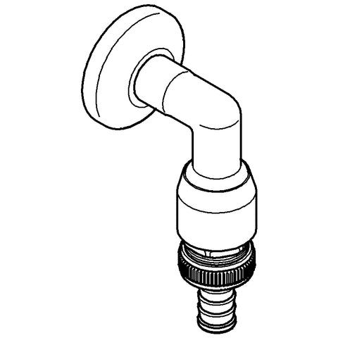 Grohe - WAS-Schlauchanschlussbogen 41126 DN15 mit Rohrb. f.UP-Montage chrom