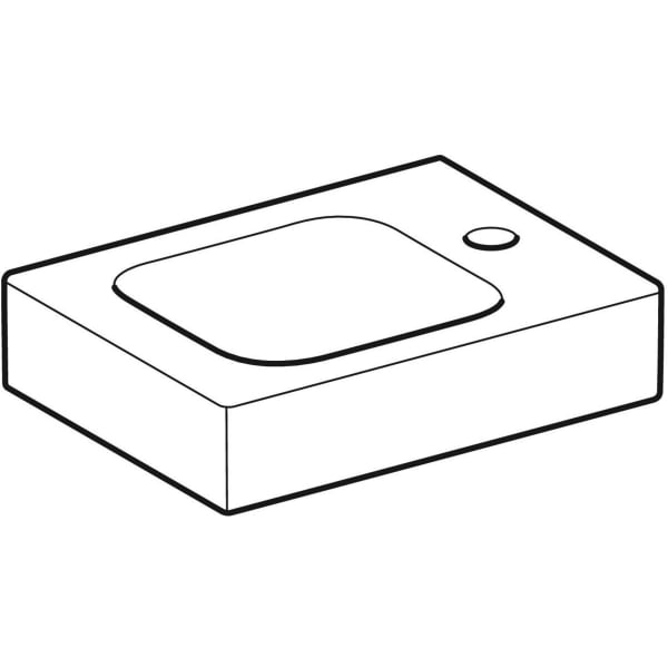 Geberit Vertriebs - Handwaschbecken ICON 124736 380x280mm weiß HL rechts
